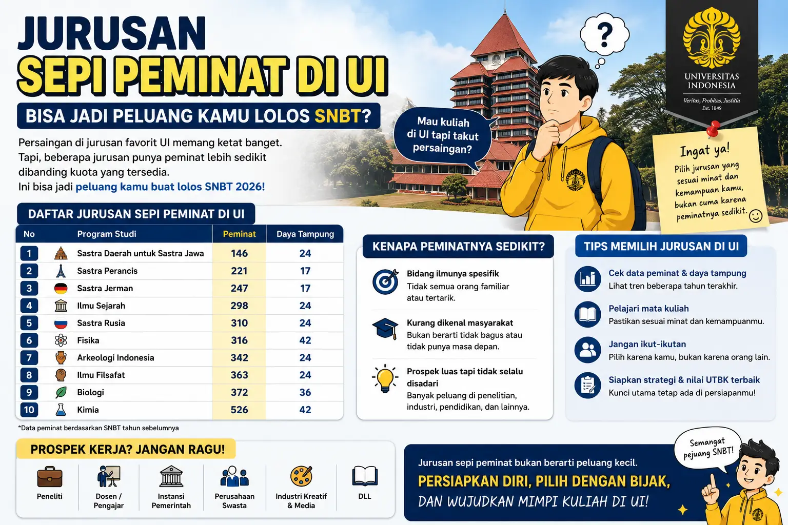 Jurusan Sepi Peminat di UI