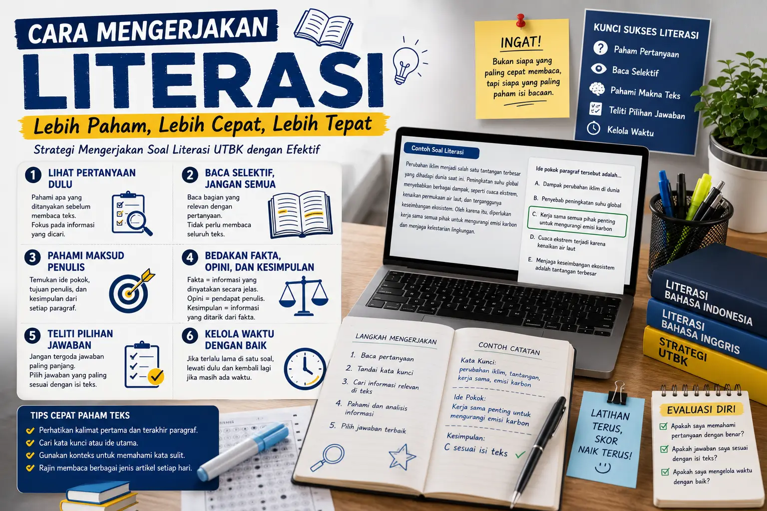 cara mengerjakan literasi