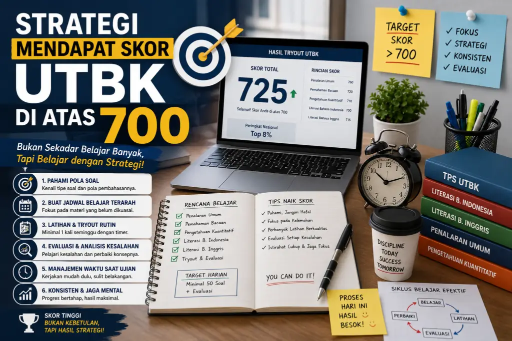 strategi mendapat skor UTBK di atas 700