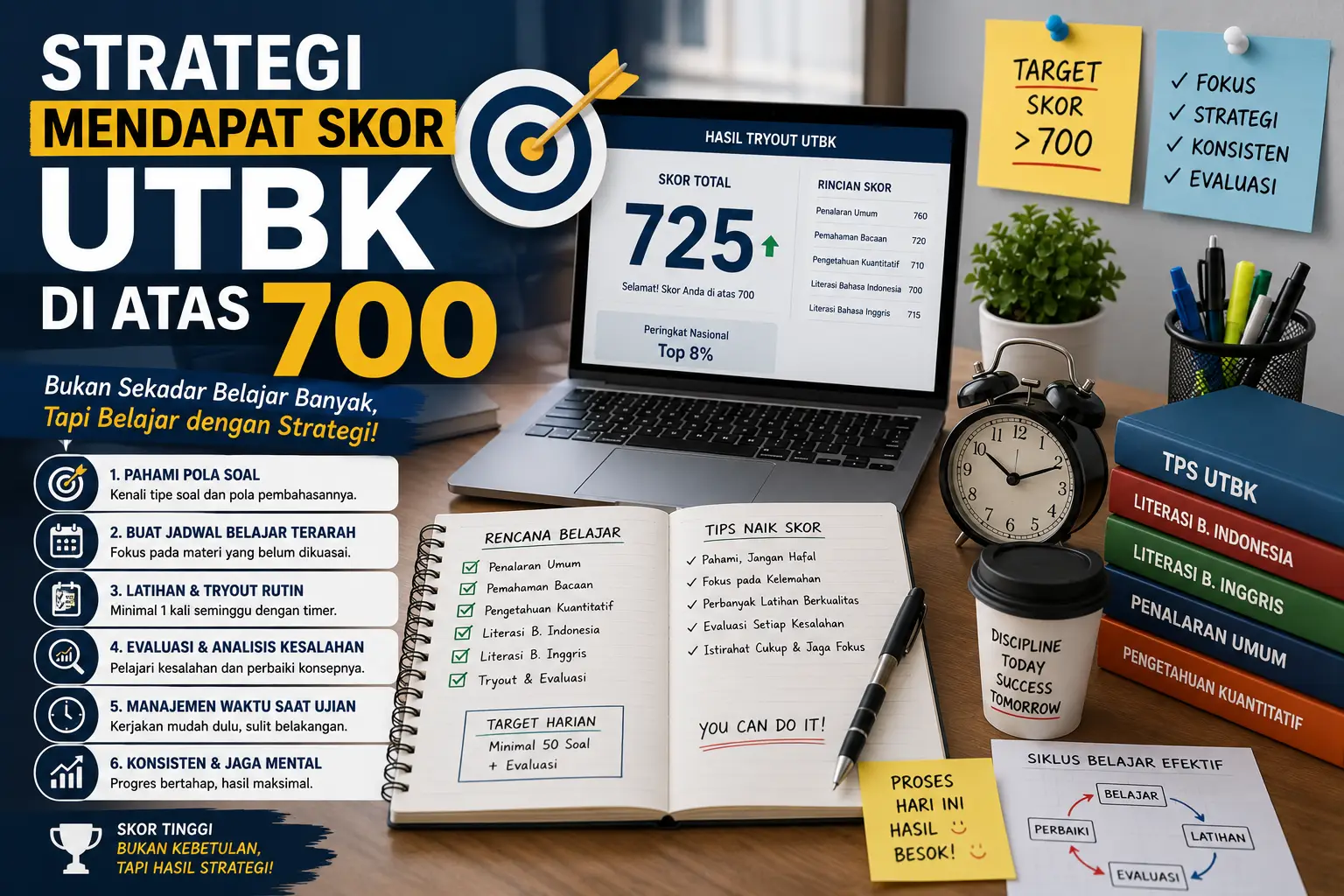 strategi mendapat skor UTBK di atas 700